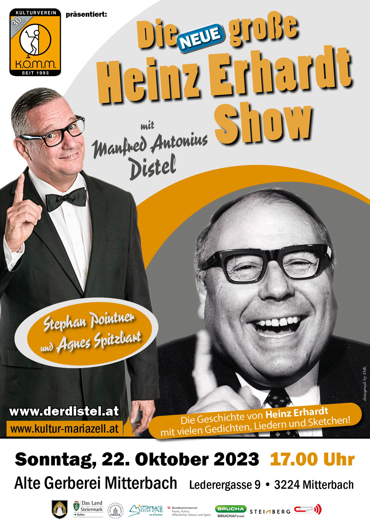 Termintipp: Die neue große Heinz Erhardt Show | Kulturverein K.O.M.M.