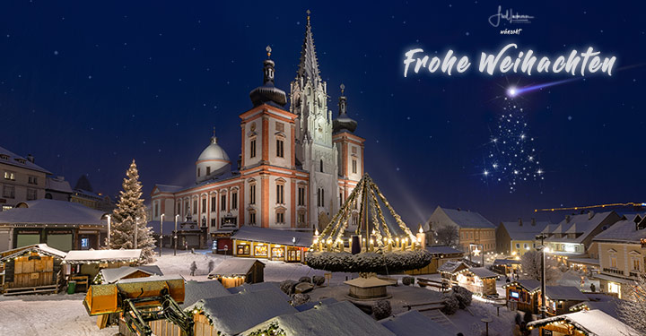 Frohe Weihnachten 2023 wünscht Fred vom Mariazellerland Blog